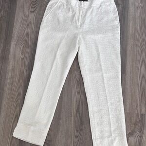 Dana Buchman White Textured Pants
